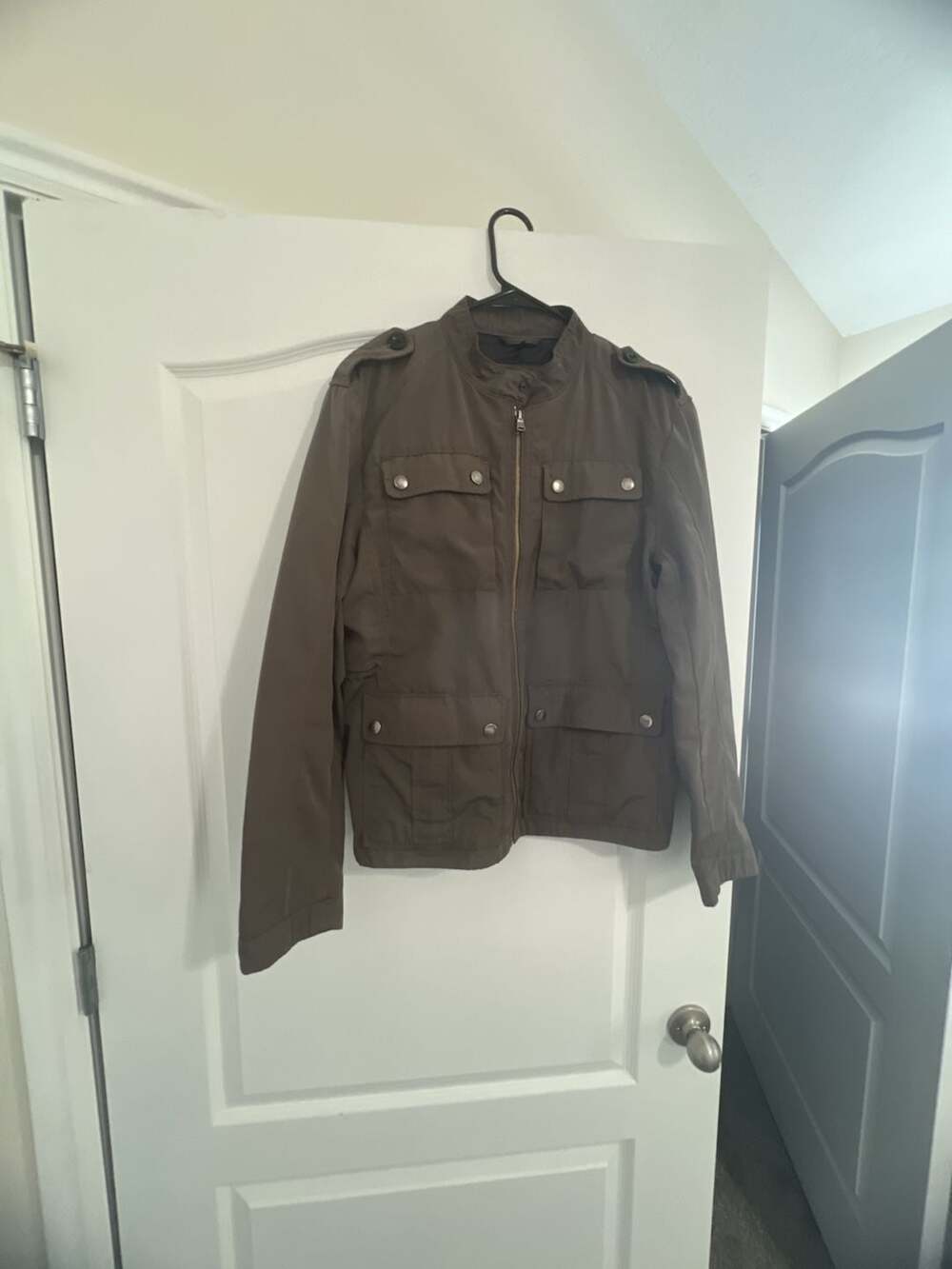 Hugo Boss Men's Brown Nylon Military Field Jacket